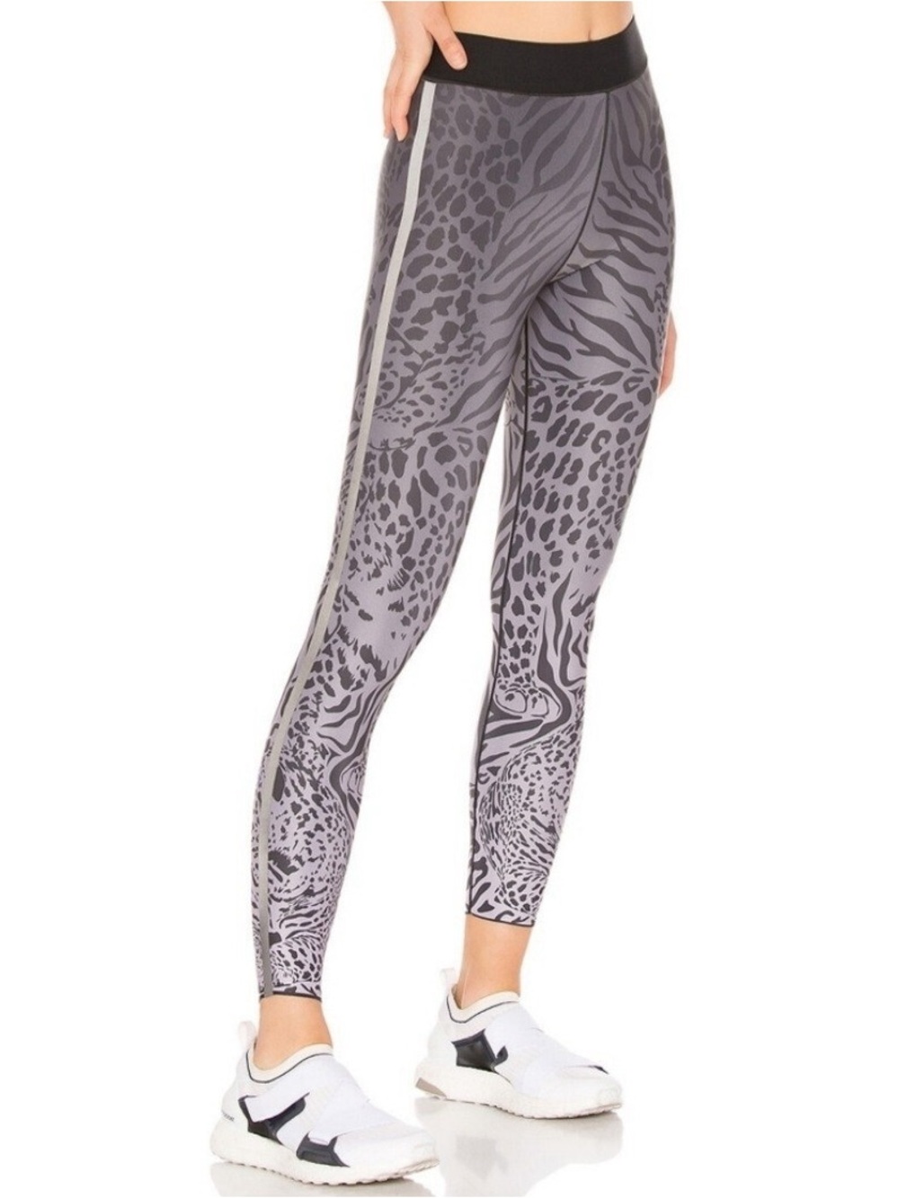 Ultracor Leggings Panthera Animal Print Gray Black Size Small